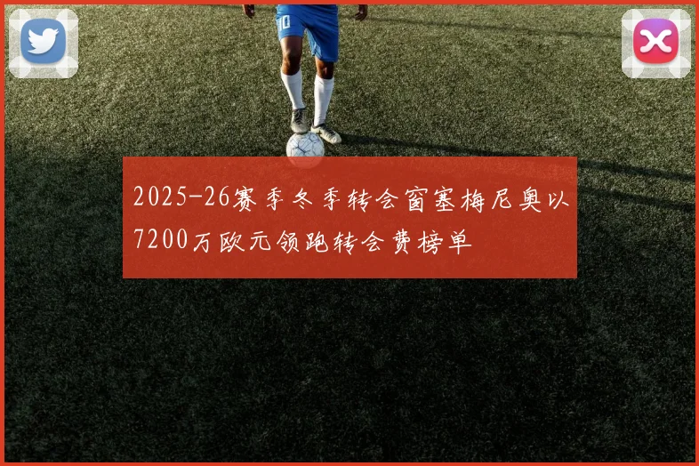 2025-26赛季冬季转会窗塞梅尼奥以7200万欧元领跑转会费榜单